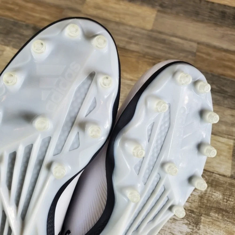 Adidas Nasty Ultra Mens Shoe Sz 11.5 White Black Mid Top Lace-Up Football Cleats